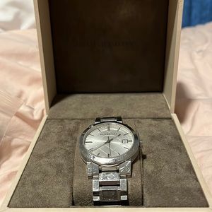 Burberry stainless steel wristwatch